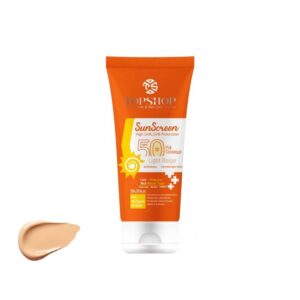 کرم ضد آفتاب بژ روشن تاپ شاپ مدل spf50 حجم 50 میلی لیتر